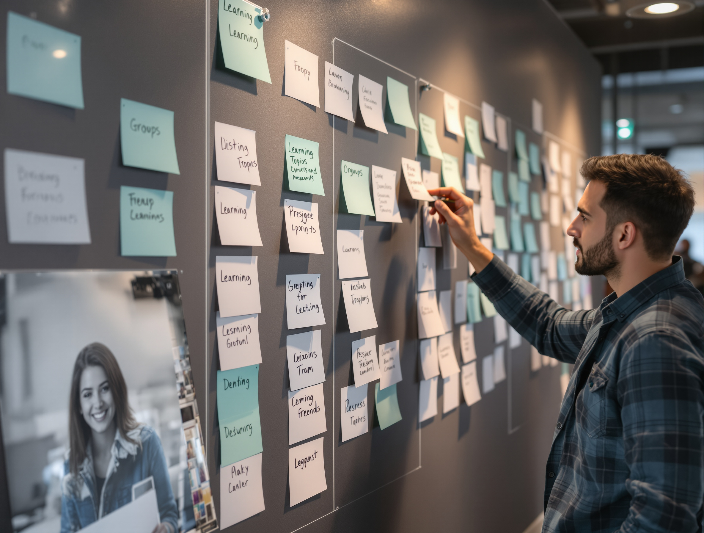 Organizing learning content across eight tracks